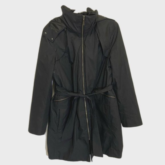 Cole Haan Black Hooded Jacket - Picture 4 of 12